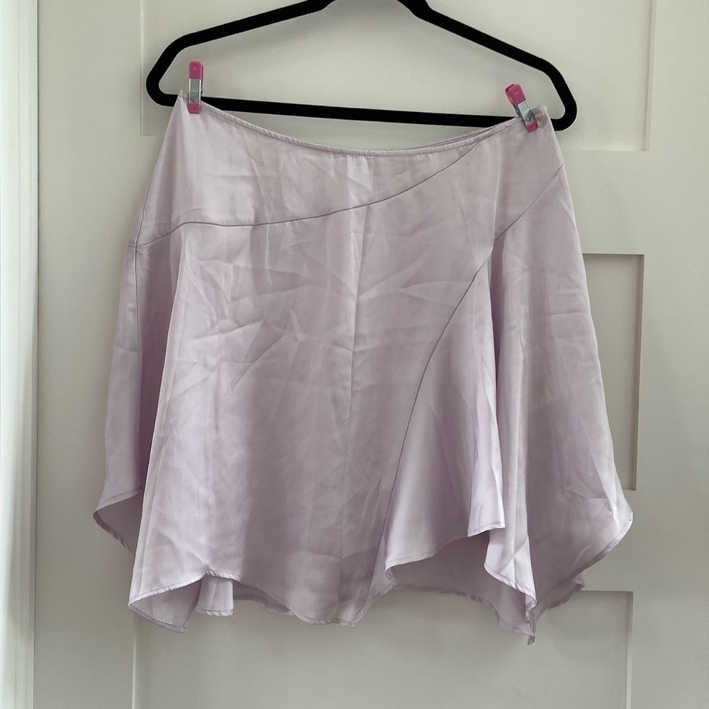 NWOT Free People Slim Shine Asymmetrical Skirt in Lilac Size 10​​​​​​​​